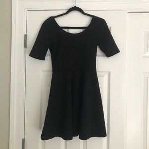 Black a line mini dress